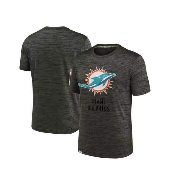 Nike Miami Dolphins 2022 Salute to Service Velocity Team T-Shirt Olive Mens XL - Picture 9 of 11